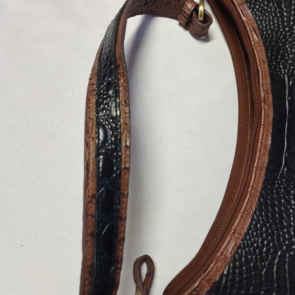 Bueno Alligator Print Hobo Bag with brass hardware - Picture 12 of 13